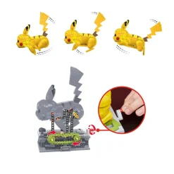 New Mega Pokemon Kinetic Pikachu, Set Da Costruzione Da 1095 Pezzi, Personaggio Meccanizzato Con Percorso Roccioso Animato, Da Collezione, 12+ Anni, Hgc23 Set Costruzioni