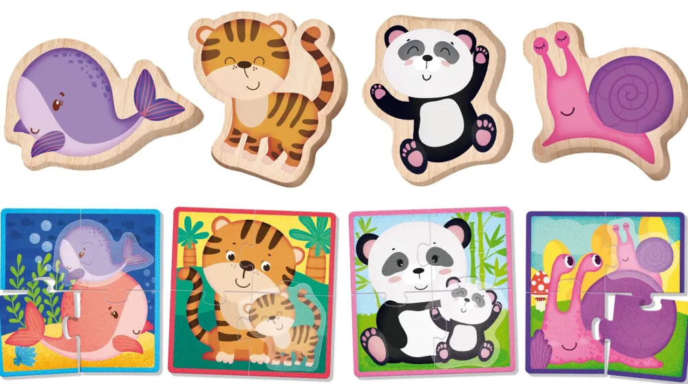Hot Montessori Baby Legno Puzzle Animals Puzzle In Legno