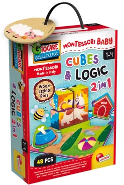 Sale Montessoribaby Legno Cubes And Logic 2 In 1 Giochi Educativi In Legno