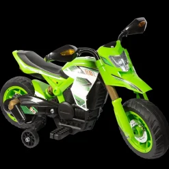 Hot Moto Cross 6V Per Bimbi: Fari, Suoni Realistici, Poggiapiedi, Stabilizzatore E Caricabatteria Inclusi Adatta A Bambini Dai 3 Ai 5 Anni Cavalcabili Elettrici