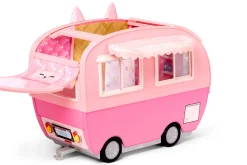 Outlet Na Na Na Surprise Kitty-Cat-Camper Rosa Con Orecchie E Coda Da Gatto 7 Aree Di Giochi Tra Cui Cucina Completa, Amaca E Accessori Fashion Dolls