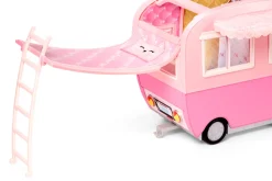 Outlet Na Na Na Surprise Kitty-Cat-Camper Rosa Con Orecchie E Coda Da Gatto 7 Aree Di Giochi Tra Cui Cucina Completa, Amaca E Accessori Fashion Dolls