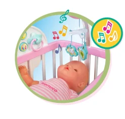 Sale Culla Per Una Dolce Nanna, Bambola 35 Cm, Culla Interattiva E Accessori. Bambolotti
