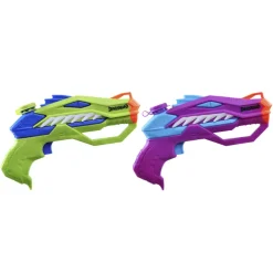 Hot Super Soaker Dinosquad, 2 Raptor-Surge, Include 2 Soaker Con Design A Forma Di Dinosauro Pistole Ad Acqua