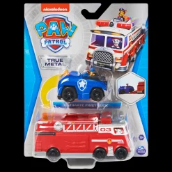 , Camion Dei Pompieri E Auto Della Polizia Di Chase In Metallo, Veicoli Die-Cast Macchinine Bambini