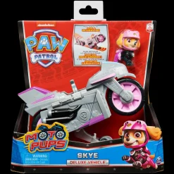 , Veicolo Moto Pups Di Skye Con Motore A Retrocarica E Personaggio Macchinine Bambini