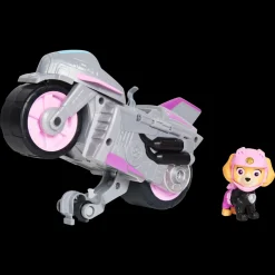 , Veicolo Moto Pups Di Skye Con Motore A Retrocarica E Personaggio Macchinine Bambini