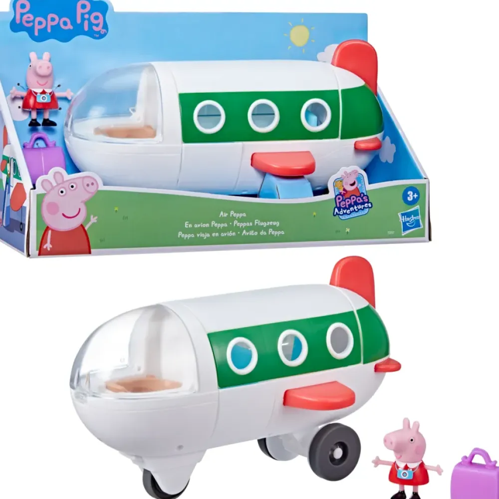 Discount Air Peppa, Veicolo Aereo Giocattolo Per Eta Prescolare Con Ruote Che Girano, Include 1 Personaggio E 1 Accessorio, Dai 3 Anni In Su Mondi Immaginari
