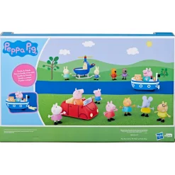 Online , Parti Con Peppa!, Giocattolo Per Eta Prescolare, Set Da 15 Pezzi Che Include 12 Action Figure E 3 Veicoli, Dai 3 Anni In Su Mondi Immaginari