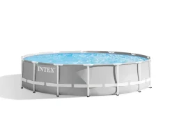 Sale Piscina Prisma Frame 427X107 Cm Con Pompa Filtro, Scaletta Doppia, Telo Base, Copertura Piscine Da Giardino