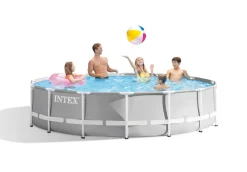 Sale Piscina Prisma Frame 427X107 Cm Con Pompa Filtro, Scaletta Doppia, Telo Base, Copertura Piscine Da Giardino