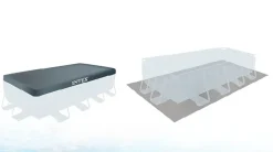 Outlet Piscina Prisma Metal Frame 488X244X107 Cm Con Pompa Filtro,Scaletta,Telo Base, Copertura Piscine Da Giardino