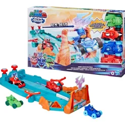 Online Super Pigiamini, Pista Delle Macchinine, Playset Con Pista E 4 Macchine , Per Bambini Dai 3 Anni In Su Mondi Immaginari