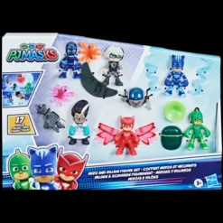 Best Super Pigiamini, Eroi E Cattivi, Set Da 7 Personaggi E 10 Accessori Mondi Immaginari