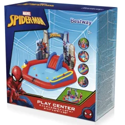 Clearance Play Center Marvel Spider-Man Cm. 211X206X127 Include: Palline E Anelli Gonfiabili Per Bambini