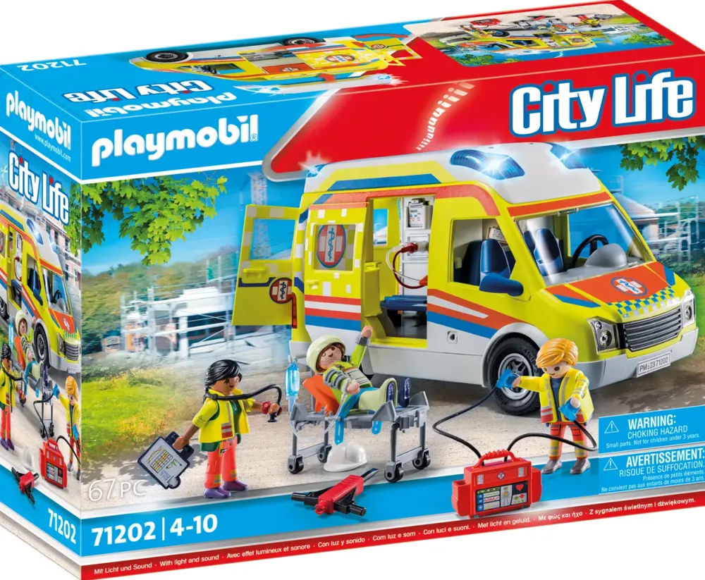 Outlet City Life 71202 Ambulanza Per Bambini Dai 4 Anni In Su Set Costruzioni