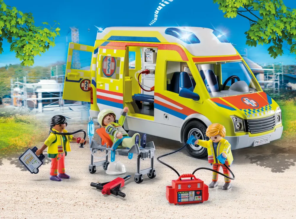 Outlet City Life 71202 Ambulanza Per Bambini Dai 4 Anni In Su Set Costruzioni