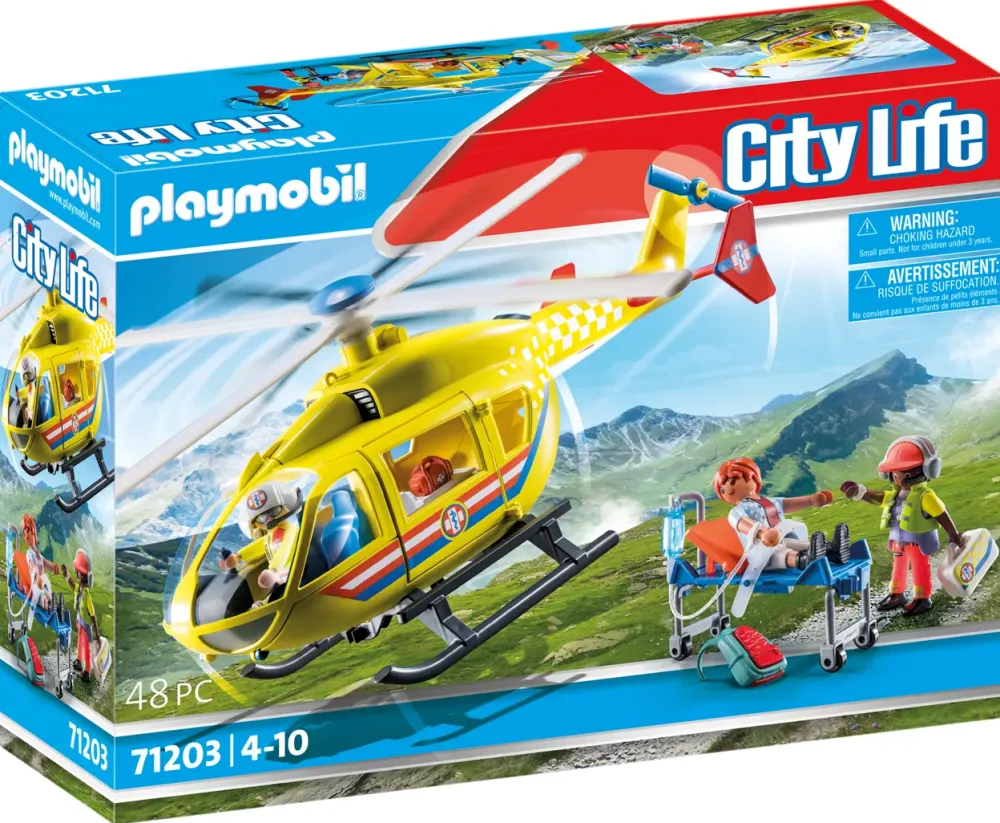 Outlet City Life 71203 Elicottero Di Soccorso Per Bambini Dai 4 Anni In Su Set Costruzioni
