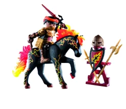 Hot Novelmore 71213 Guerrieri Di Burnham Cavaliere Di Fuoco, Giocattolo Per Bambini Dai 4 Anni In Su Set Costruzioni