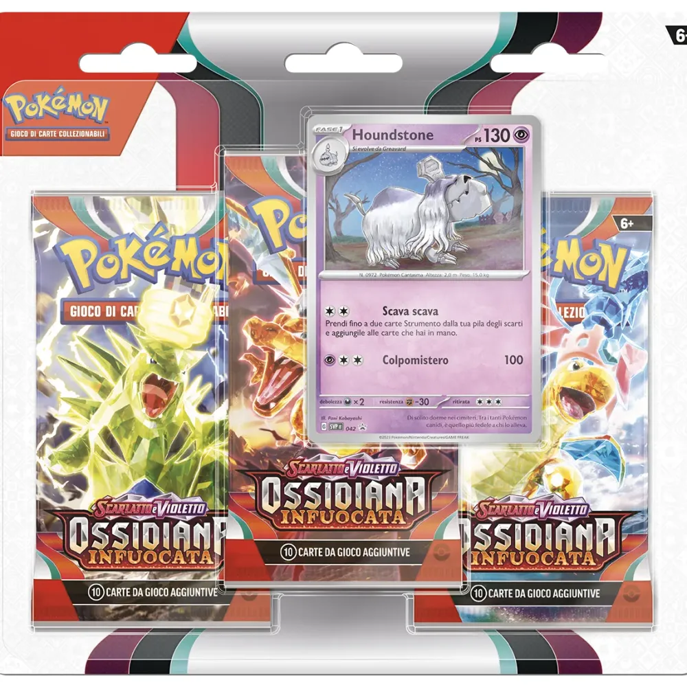 Discount Scarlatto E Violetto Sv3 Ossidiana Infuocata 3 Pack Blister Giochi Di Carte