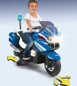 Clearance Polizia Di Stato Moto 12V, Moto Elettrica Polizia Di Stato Con Luci E Suoni, Per Bambini/E Da 3 Anni Cavalcabili Elettrici