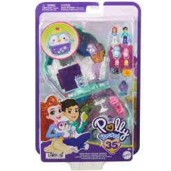 New Cofanetto Dolce Pinguino, Playset Da Viaggio Con Esterno Interattivo, 2 Micro Bambole E 12 Accessori Inclusi Mini Dolls