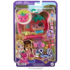 Cofanetto Orsetto Fragolino, Playset Da Viaggio Con Esterno Interattivo, 2 Micro Bambole E 12 Accessori Inclusi Mini Dolls