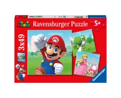 New 3 Puzzle 49 Pezzi Super Mario Puzzle Per Bambini