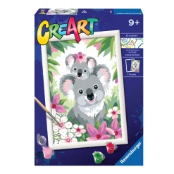 Ravensburger Per Bambini, Kit Per Dipingere Con I Numeri, 9+, Serie D, Sweet Koala Kit Artistici E Pittura