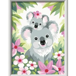 Ravensburger Per Bambini, Kit Per Dipingere Con I Numeri, 9+, Serie D, Sweet Koala Kit Artistici E Pittura