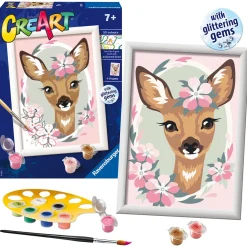 Clearance Ravensburger Per Bambini, Kit Per Dipingere Con I Numeri, 7+, Serie E, Bambi Kit Artistici E Pittura