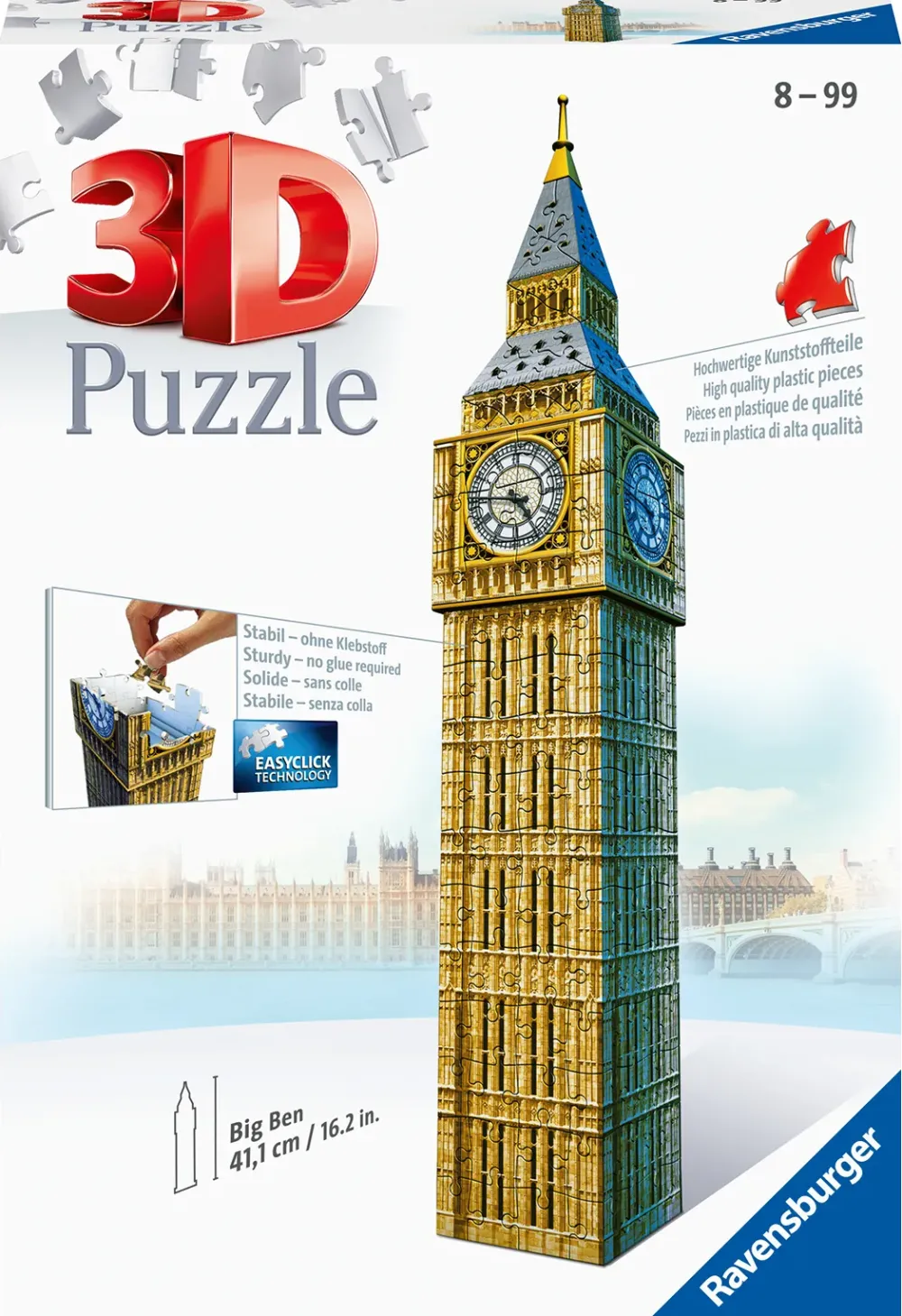 Clearance Big Ben, Londra, 216 Pezzi, 10+ Anni Puzzle 3D