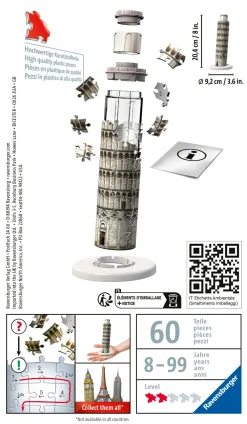 Clearance Mini Torre Di Pisa, 54 Pezzi, 8 Anni Puzzle 3D