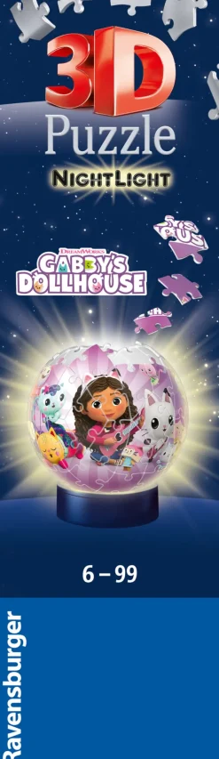 New Nightlamp Gabby'S Dollhouse, Night Lamp, 72 Pezzi, 6+ Anni Puzzle 3D
