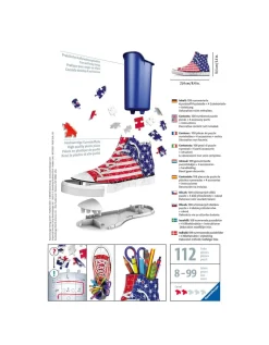 Outlet Portapenne Sneaker Usa Flag Edition, 108 Pezzi, 8+ Anni Puzzle 3D