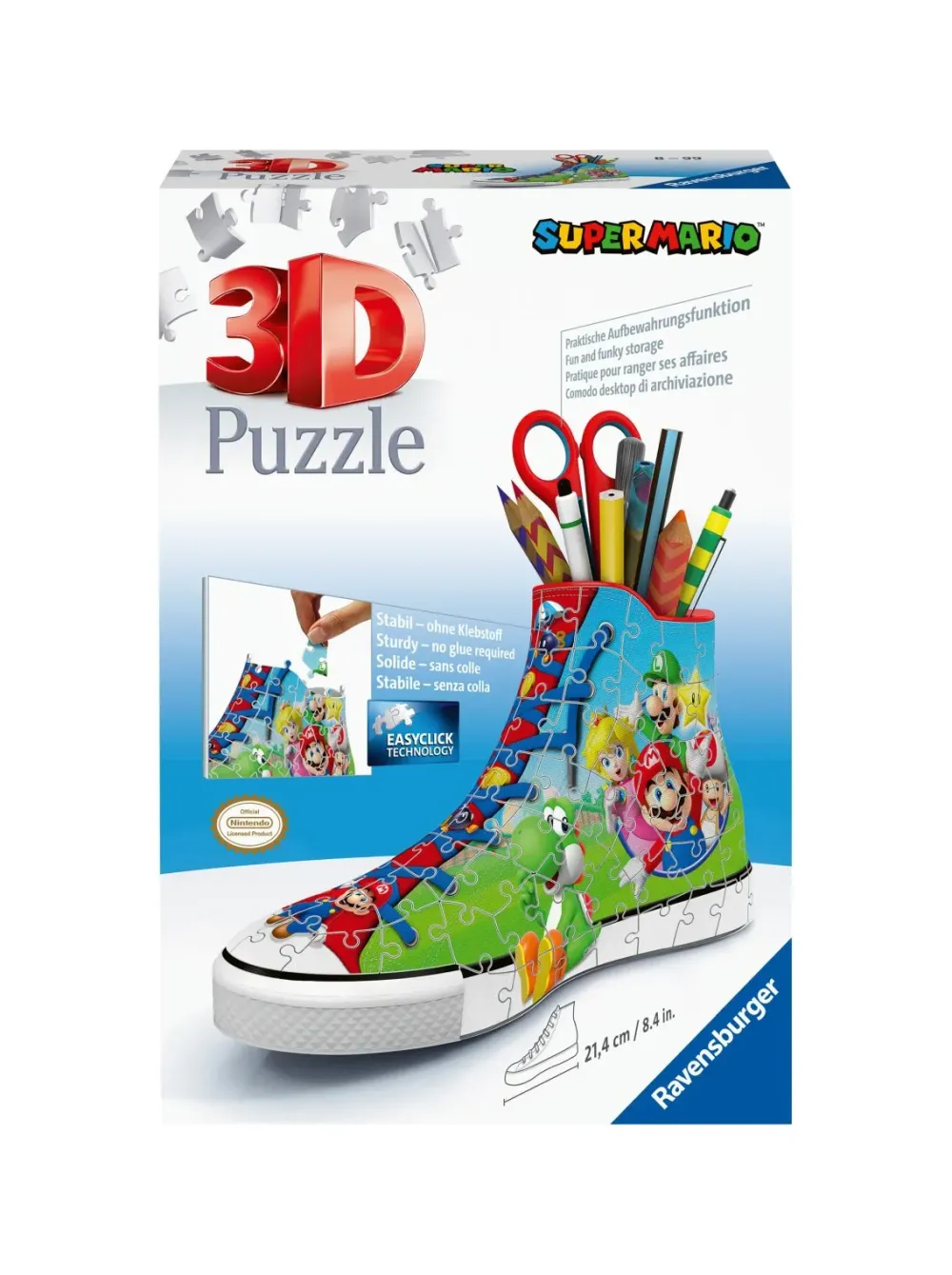 Ravensburger 3D Puzzle Portapenne Sneaker Edition, 108 Pezzi, 8+ Anni Puzzle 3D