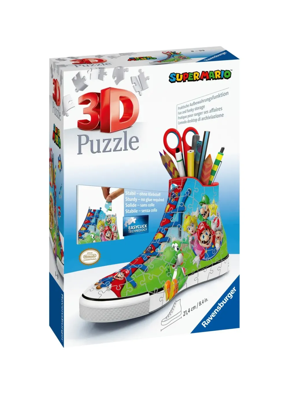 Ravensburger 3D Puzzle Portapenne Sneaker Edition, 108 Pezzi, 8+ Anni Puzzle 3D