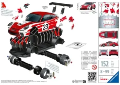 Sale Porsche 911 Gt3 Cup Salzburg , 108 Pezzi, 10+ Anni Puzzle 3D