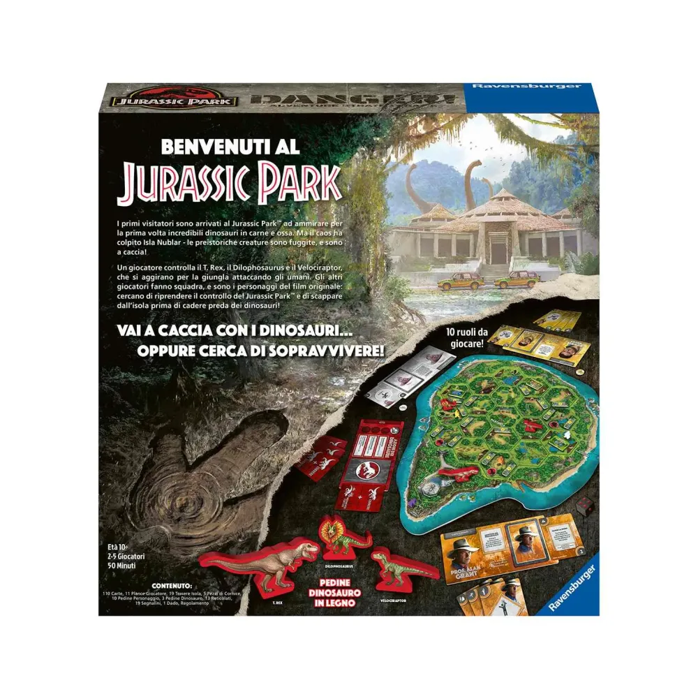 Hot Jurassic Park Danger, Gioco Da Tavolo, 2-5 Giocatori,10+ Anni Giochi Di Strategia