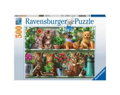 Outlet Puzzle 500 Pezzi Gatto Sullo Scaffale Puzzle 500 Pezzi