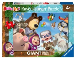 Puzzle Masha E Orso, Collezione 24 Giant Pavimento, 24 Pezzi, Eta Raccomandata 3+ Anni Puzzle Per Bambini