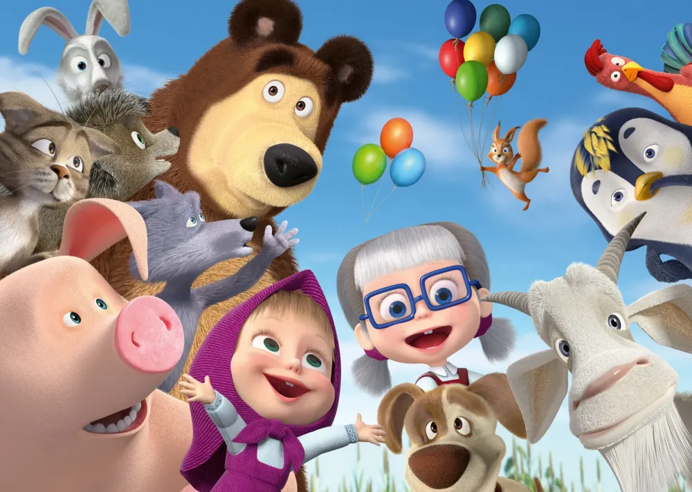 Puzzle Masha E Orso, Collezione 24 Giant Pavimento, 24 Pezzi, Eta Raccomandata 3+ Anni Puzzle Per Bambini