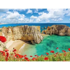 Outlet Puzzle Per Adulti 1000 Pezzi Algarve- Mare Scogliera Paesaggio Dimensione Puzzle: 70 50 Cm Puzzle 1000 Pezzi