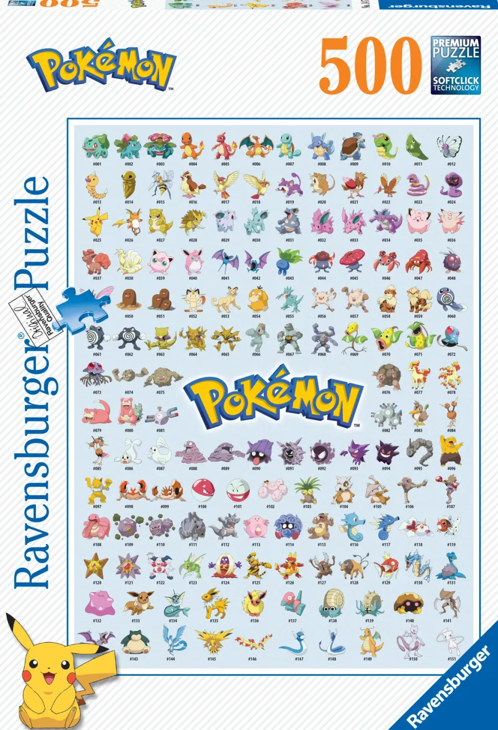 Outlet Puzzle Pokemon, 500 Pezzi, Puzzle Adulti Puzzle 500 Pezzi