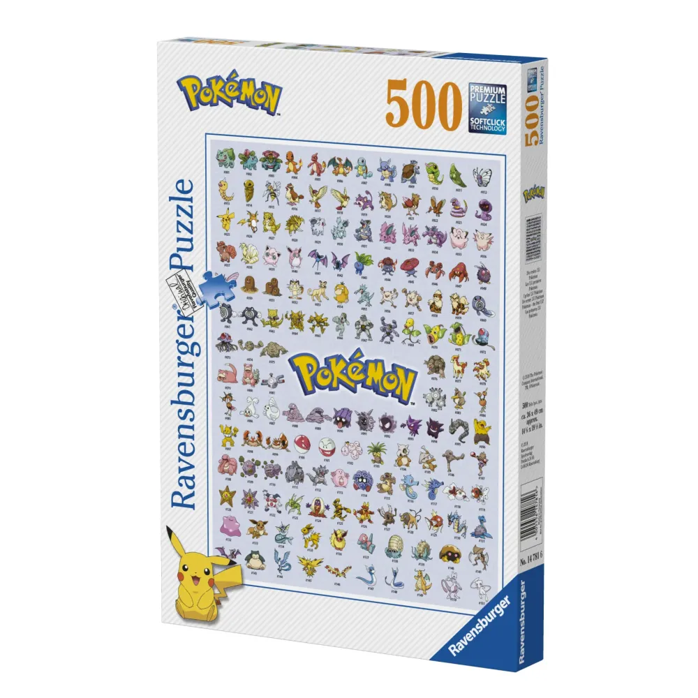 Outlet Puzzle Pokemon, 500 Pezzi, Puzzle Adulti Puzzle 500 Pezzi