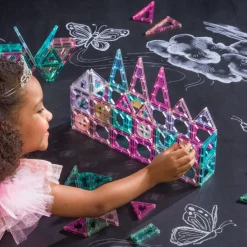 Outlet Set Costruzioni Magnetiche Rosa Da 43 Pezzi Costruzioni In Metallo