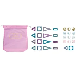 Outlet Set Costruzioni Magnetiche Rosa Da 43 Pezzi Costruzioni In Metallo