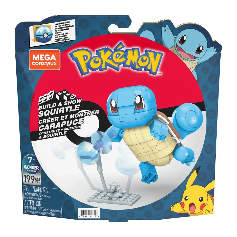 Hot Set Di Costruzioni Mega Construx Squirtle Da Costruire Ed Esporre, Costruzioni Giocattolo Per Bambini Costruzioni Bambini