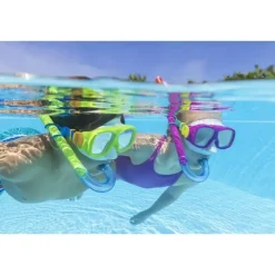 Set Snorkeling Freestyle, 7-14 Anni, 2 Colori Assortiti, Protezione Uv, Lenti In Policarbonato Maschere E Pinne