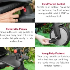 Smartrike Str7 7 In 1 Nero Tricicli E Balance Bikes